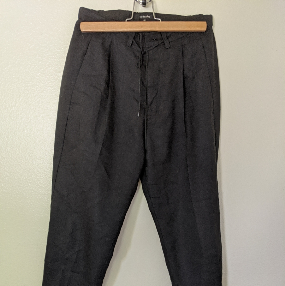 Pas de Calais Pleated Trouser (Black)